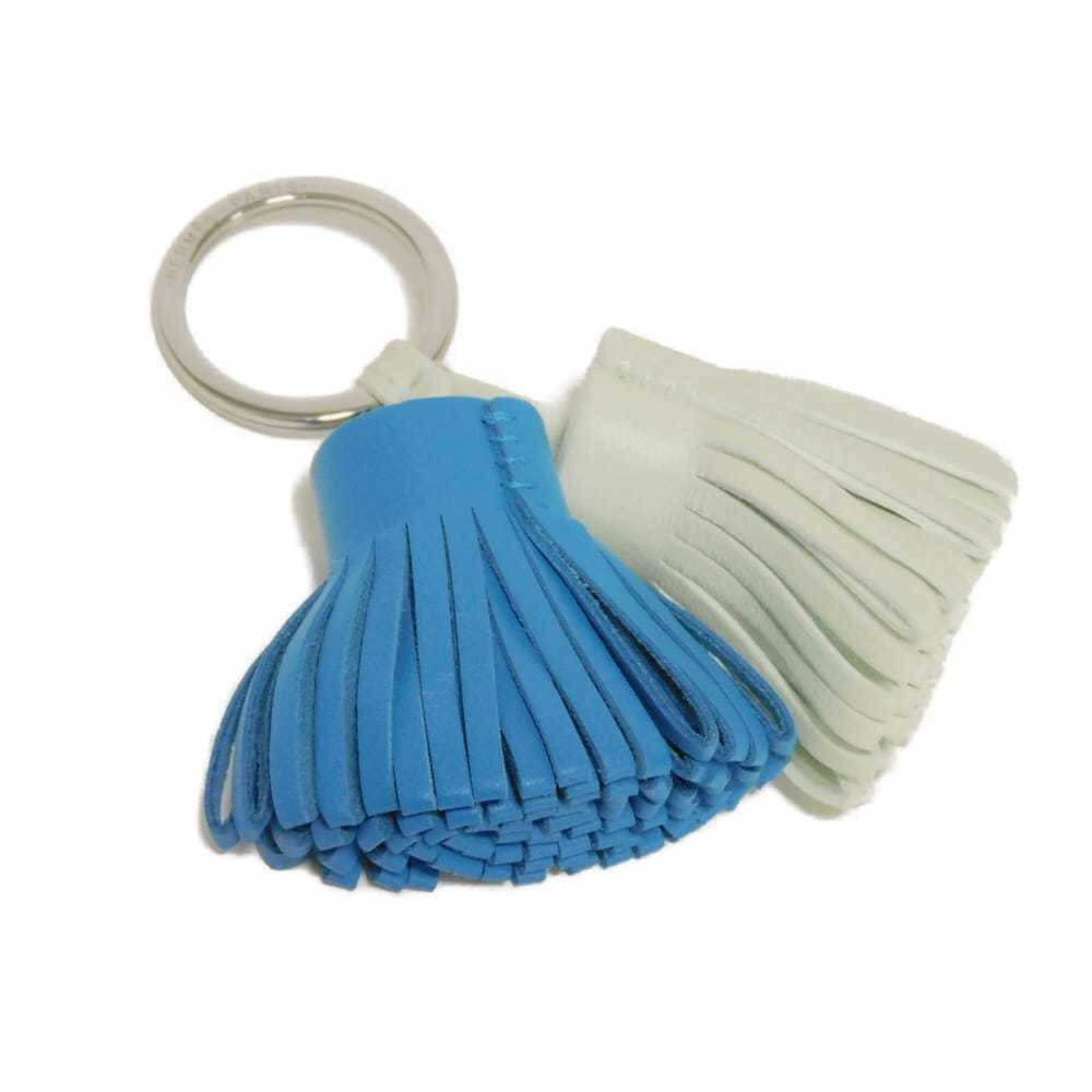Hermes Carmen Unodos keychain in Blue Zanzibar, pastel light green, bicolor, ...